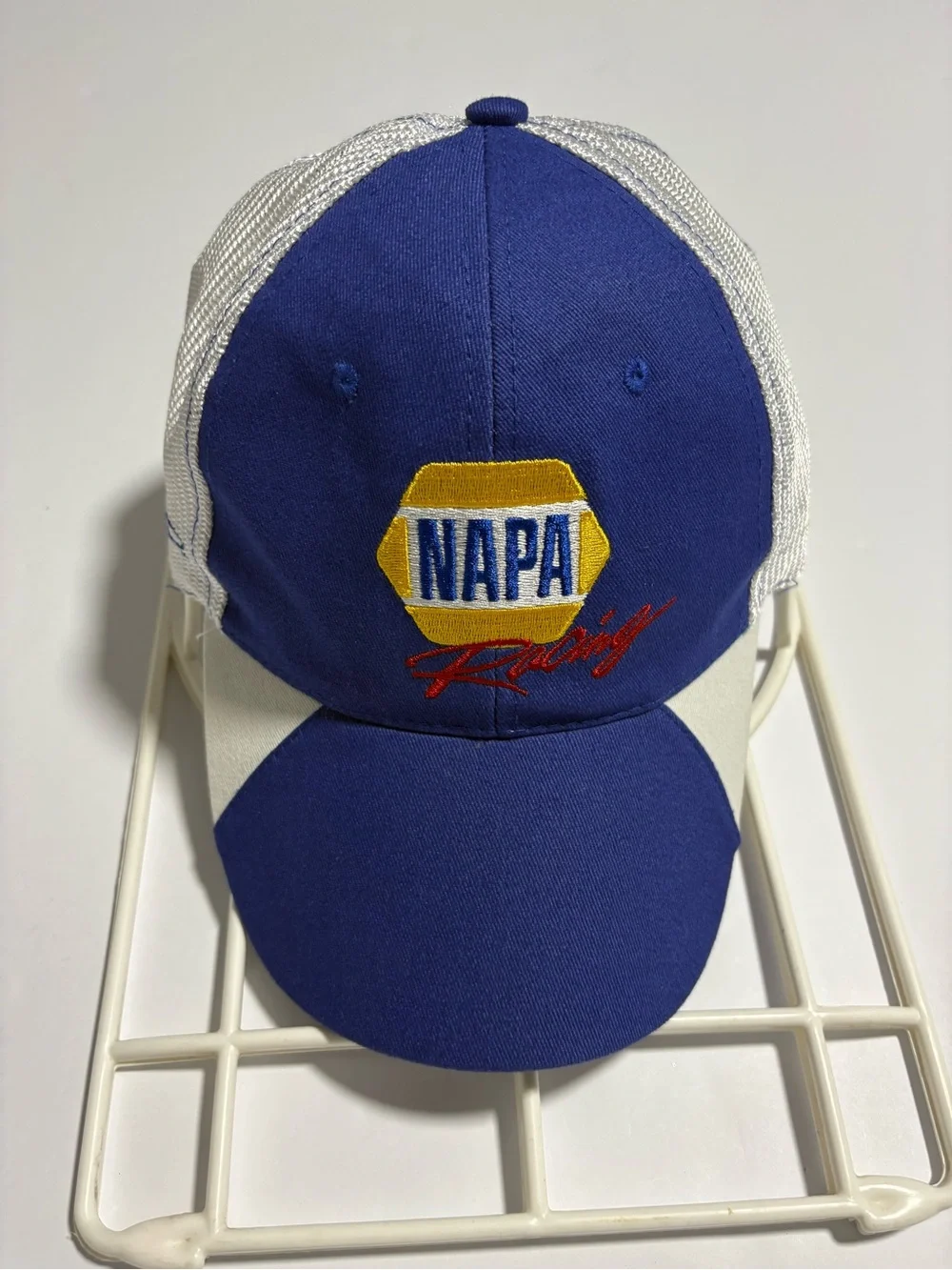 Racing Blue & White Trucker Cap